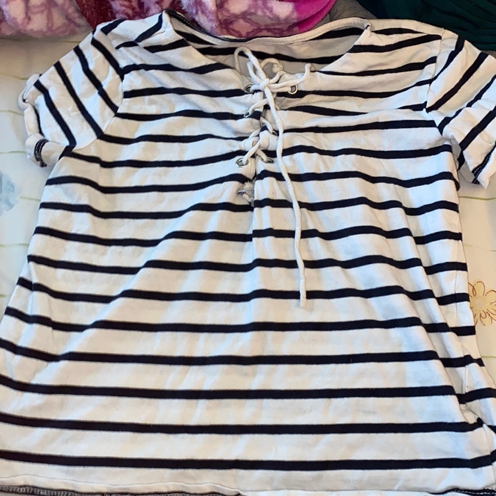 Black and white stripped top